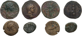 Lot of four (4) roman coins to be sorted (including one forgery). AE.