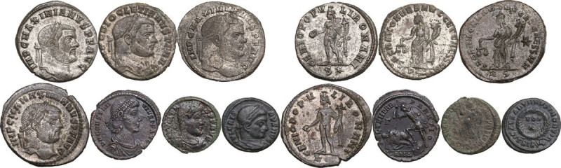 The Roman Empire. Lot of 7 unclassified AE denominations; including: Constantius...