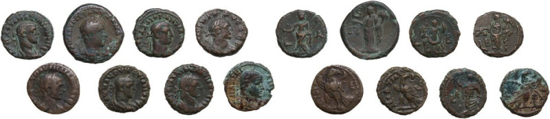 The Roman Empire. Lot of eight (8) alexandrine tetradachm to be sorted. AE.