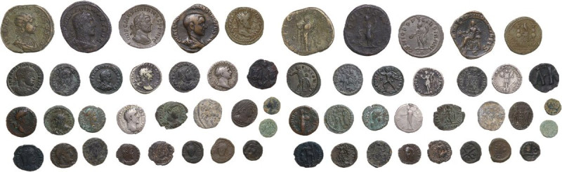 The Roman and Byzantine Empire. Lot of 29 unclassified AR (3) and AE (25) denomi...