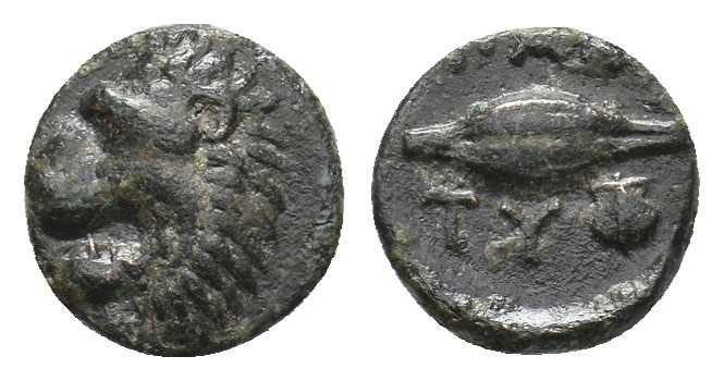 THRACE. Chersonesos. Paktye. (Circa 375-325 BC). Ae.
Obv: Head of roaring lion ...