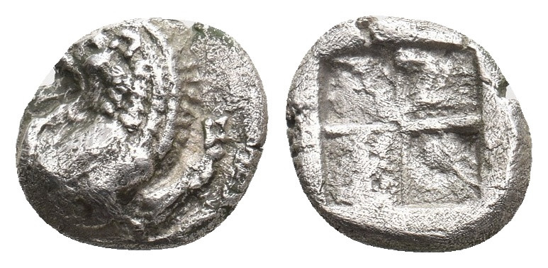 THRACE. Chersonesos. (Circa 386-338 BC). AR Obol.
Obv: Forepart of lion right, ...