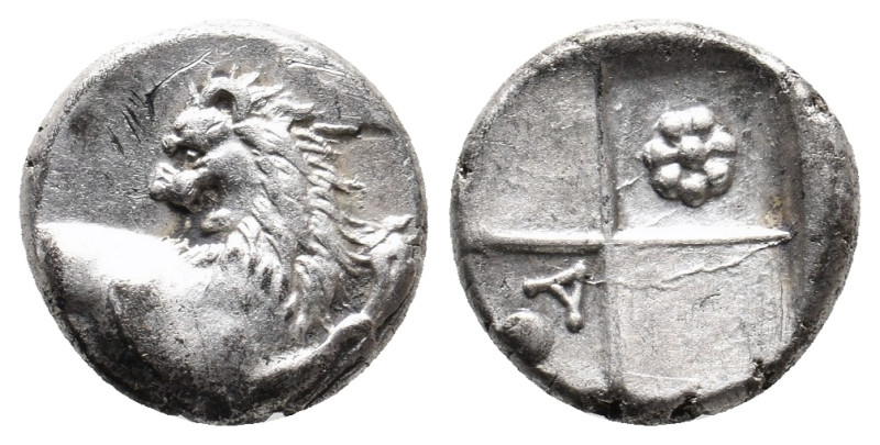THRACE. Chersonesos. (Circa 386-338 BC). AR Hemidrachm.
Obv: Forepart of lion r...