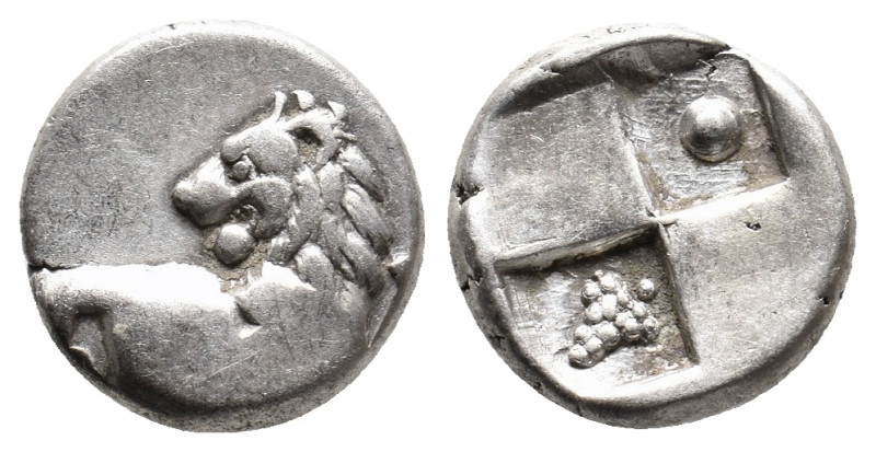 THRACE. Chersonesos. (Circa 386-338 BC). AR Hemidrachm
Obv: Forepart of lion ri...