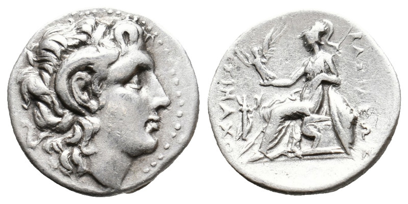 KINGS OF THRACE (Macedonian). Lysimachos (305-281 BC). AR Drachm. Ephesos.
Obv:...