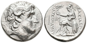 KINGS OF THRACE (Macedonian). Lysimachos (305-281 BC). AR Tetradrachm. Erythrae.
Obv: Diademed head of the deified Alexander right, wearing horn of A...