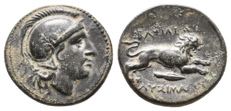 KINGS OF THRACE (Macedonian). Lysimachos (305-281 BC). Ae Unit.Lysimacheia.
Obv...