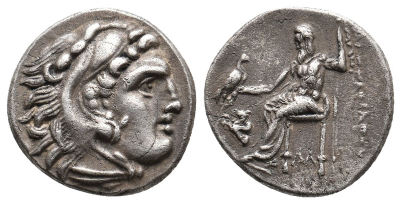 KINGS OF MACEDON. Alexander III 'the Great' (336-323 BC). AR Drachm. Lampsakos....