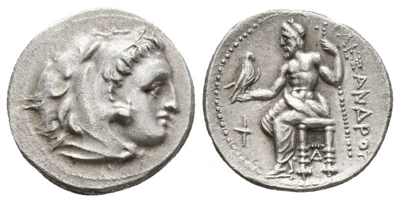 KINGS OF MACEDON. Alexander III 'the Great' (336-323 BC). AR Drachm. Late lifeti...