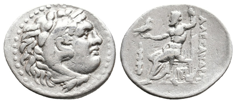 KINGS OF MACEDON. Alexander III 'the Great' (336-323 BC). AR Drachm. Lampsakos....