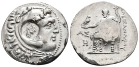 KINGS of MACEDON. Alexander III ‘the Great’. (336-323 BC). AR Tetradrachm Aspendos mint. Civic issue, dated CY 8 (circa 205/4 BC).
Obv: Head of Herak...