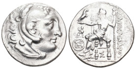 KINGS OF MACEDON. Alexander III 'the Great' (336-323 BC). AR Tetradrachm. Chios.
Obv: Head of Herakles right, wearing lion skin.
Rev: AΛΕΞΑΝΔΡΟΥ.
Z...