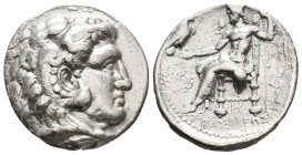 KINGS OF MACEDON. Alexander III 'the Great' (Circa 310-275 BC). AR Tetradrachm. Babylon.
Obv: Head of Herakles right, wearing lion skin.
Rev: AΛΕΞΑΝ...