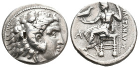 KINGS OF MACEDON. Alexander III 'the Great' (336-323 BC). AR, Tetradrachm. Arados. Struck under Ptolemy I Soter as satrap, ca.330-320 BC.
Obv: Head o...