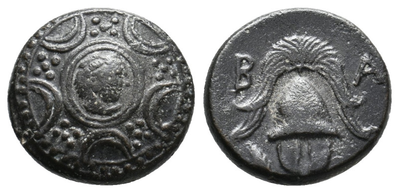 KINGS OF MACEDON. Alexander III "the Great" (336-323 BC). 1/2 Unit. Ae.
Obv: Ma...