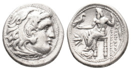 KINGS of MACEDON. Philip III Arrhidaios. (323-317 BC). AR Drachm. Magnesia on the Maeander. In the name of Alexander III. Struck under Menander or Kle...