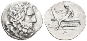 KINGS OF MACEDON. Antigonos III Doson (229-221 BC). AR Tetradrachm. Amphipolis(?).
Obv: Wreathed head of Poseidon right.
Rev: BAΣIΛEΩΣ ANTIΓONOY.
A...