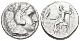 KINGS OF MACEDON. Demetrios I Poliorketes. 306-283 BC. AR Tetradrachm. In the name and types of Alexander III. Miletos mint. Struck circa 300-295 BC....
