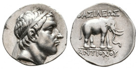 SELEUKID KINGDOM. Antiochos III 'the Great' (222-187 BC). AR Drachm. Uncertain mint, possibly Apameia on the Orontes.
Obv: Diademed head right.
Rev:...