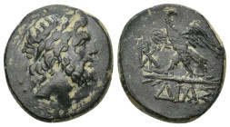 BITHYNIA. Dia, Time of Mithradates VI Eupator (ca 85-65 BC) Ae.
Obv: Laureate head of Zeus to right.
Rev: ΔIAΣ.
Eagle standing left on thunderbolt,...