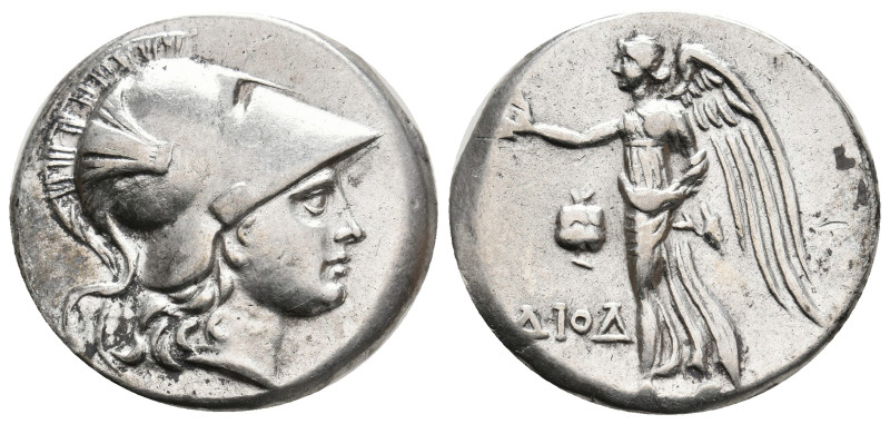 PAMPHYLIA. Side. (Circa 205-100 BC). AR Tetradrachm. Diod-, magistrate.
Obv: He...