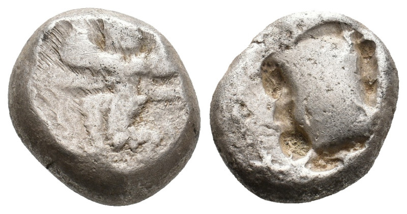 CARIA. Kaunos. (BC 450-430). AR Stater.
Obv: Iris running left, her head turned...