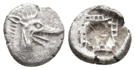 CARIA. Kindya. (Circa 510-480 BC). AR Tetrobol.
Obv: Head of ketos right.
Rev: Geometric pattern within incuse square.
SNG Kayhan 815.
Condition:V...