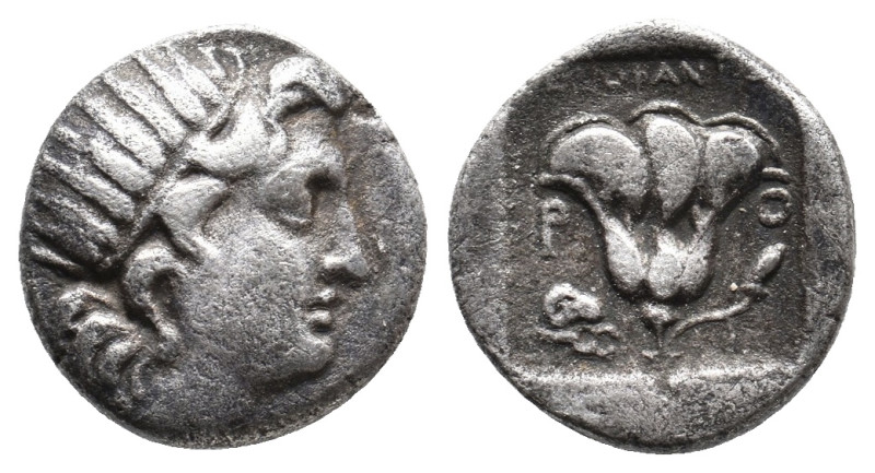 CARIA. Rhodes. (Circa 170-150 BC). Xenophantos, magistrate. AR Drachm.
Obv: Rad...