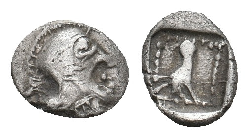 DYNASTS OF LYCIA. Uncertain dynast (Circa 4th century BC). AR Hemiobol.
Obv: He...