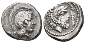 DYNASTS OF LYCIA. Erbbina. (Circa 400-380 BC). AR Stater.
Obv: Helmeted head of Athena right; Lycian letter by helmet.
Rev: Bearded head of Herakles...