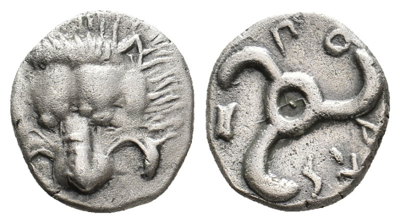 DYNASTS of LYCIA. Puresi. Uncertain mint. (Circa 380-360 BC). AR Tetrobol.
Obv:...