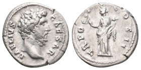 AELIUS as Caesar, 136-138 AD. AR, Denarius. Rome.
Obv: L AELIVS CAESAR.
Bare head of Aelius, right.
Rev: TR POT COS II.
Felicitas standing left wi...