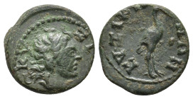 MYSIA, Cyzicus. Pseudo-autonomous, 3rd century AD. AE.
Obv.: ΚΥΖΙΚΟϹ.
Diademed head of hero Kyzikos, right.
Rev.: ΚΥΖΙΚΗΝΩN.
Stork standing, right...