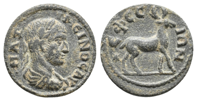 IONIA, Ephesus. Maximinus Thrax, 235-238 AD. AE.
Obv.: MAΞIMЄINOC AYT.
Laureat...