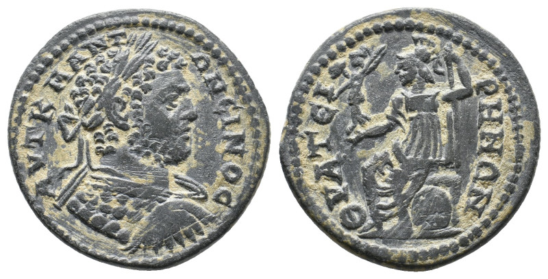 LYDIA, Thyateira. Caracalla, 198-217 AD. AE.
Obv: AVT K M ANTΩNЄINOC.
Laureate...