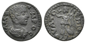 LYDIA, Thyatira. Severus Alexander, 222-235 AD. AE.
Obv: ΑΛƐΞΑΝΔΡΟϹ.
Bare-headed and draped bust of Severus Alexander, right.
Rev: ΘΥΑΤƐΙΡΗΝΩΝ.
Ni...