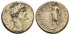 PHRYGIA, Aezanis. Claudius, 41-54 AD. AE. Klaudios Hierax, magistrate.
Obv: KΛAYΔION [KAICAPA AIZANITAI].
Laureate head of Claudius, right.
Rev: ЄΠ...