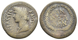 PHRYGIA, Ancyra. Pseudo-autonomous. Time of Trajan/Hadrian. AE.
Obv: ΙΕΡΑ ϹΥΝΚΛΗΤΟϹ.
Draped bust of Senate, left.
Rev: ΑΝ/ΚΥΡΑ/ΝΩΝ.
Within wreath ...