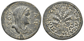 PHRYGIA, Apameia. Pseudo-autonomous. Time of Elagabalus, 218-222 AD. AE. L. Ma. Seu., grammateus for the second time.
Obv: ΒΟVΛΗ.
Veiled and draped ...