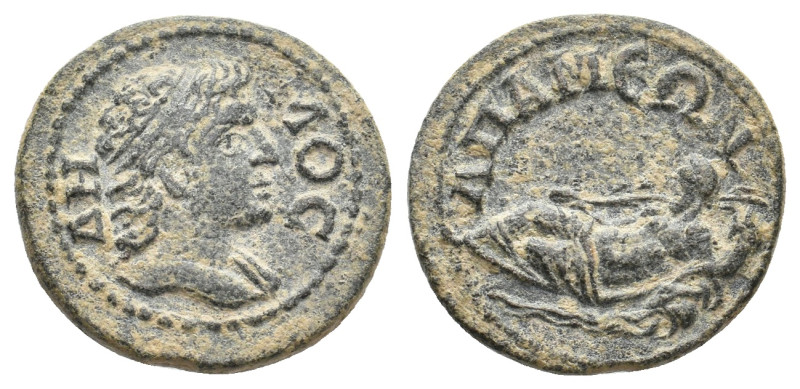 PHRYGIA, Apamea. Pseudo-autonomous, Early-mid 3rd century.
Obv: ΔHMOC.
Diademe...