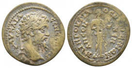 PHRYGIA. Bruzus. Septimius Severus, 193-211 AD. AE. Kaikilios Rufinos, magistrate.
Obv: AV KAI Λ CЄΠ CЄOVHPOC.
Laureate head right.
Rev: KAIK POVΦI...
