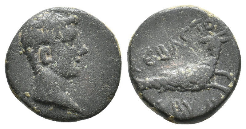 PHRYGIA, Cibyra. Augustus, 31 BC-AD 14. AE.
Obv: Bare head of Augustus, right....