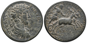 PHRYGIA, Colossae. Commodus, 177-192 AD. AE.
Obv: ΑVΤ ΚΑΙ Λ ΑVΡΗ ΚΟΜΜΟΔΟϹ.
Laureate bust of Commodus, wearing cuirass and paludamentum, right.
Rev:...