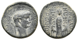PHRYGIA, Docimeum. Claudius, 41-54 AD. AE. Domitius Corbulo, proconsul.
Obv: TI KΛΑΥΔΙΟC KΑΙCAP.
Laureate head of Claudius, right.
Rev: ΕΠΙ KORBOYΛ...