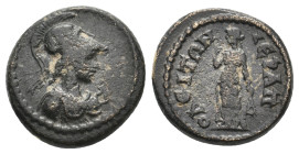 PHRYGIA, Hierapolis. Pseudo-autonomous, circa 2nd century AD. AE.
Obv: Draped bust of Athena left, wearing crested Corinthian helmet and aegis.
Rev:...