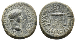 PHRYGIA, Prymnessus. Nero, 54-68 AD. AE. Ti. Julius Proclus, magistrate.
Obv: NEPΩNA KAIΣAPA ΠPYMNHΣΣEIΣ.
Laureate head of Nero, right.
Rev: ΕΠΙ ΤΙ...