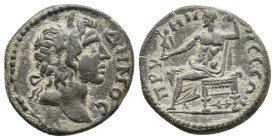 PHRYGIA, Prymnessus. Pseudo-autonomous. Time of the Antonines, 138-192 AD. AE.
Obv: ΔΗΜΟС.
Laureate head of Demos, right.
Rev: ΠΡVΜΝΗСЄΩΝ.
Zeus se...