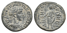 PHRYGIA, Synnada. Pseudo-autonomous, 2nd-3rd centuries AD. AE.
Obv: ΙЄΡAΝ CVΝΚΛΗΤΟΝ CVΝΝΑΔЄIC.
Diademed and draped bust of the Senate right.
Rev: Δ...