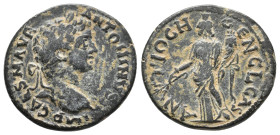 PISIDIA, Antiochia. Caracalla, 198-217 AD. AE.
Obv: IMP CAES M AVP ANTONINVS.
Laureate head of Caracalla, right.
Rev. ANTIOCHEN C[.]L CAS.
Tyche s...