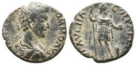 PISIDIA, Parlais. Commodus, 253-260 AD. AE.
Obv: IMP [C AVR] COMMOΔVS.
Laureate, draped and cuirassed bust of Commodus, right.
Rev: IVL AVG HA COL ...